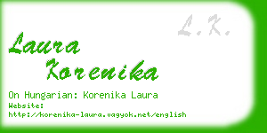 laura korenika business card